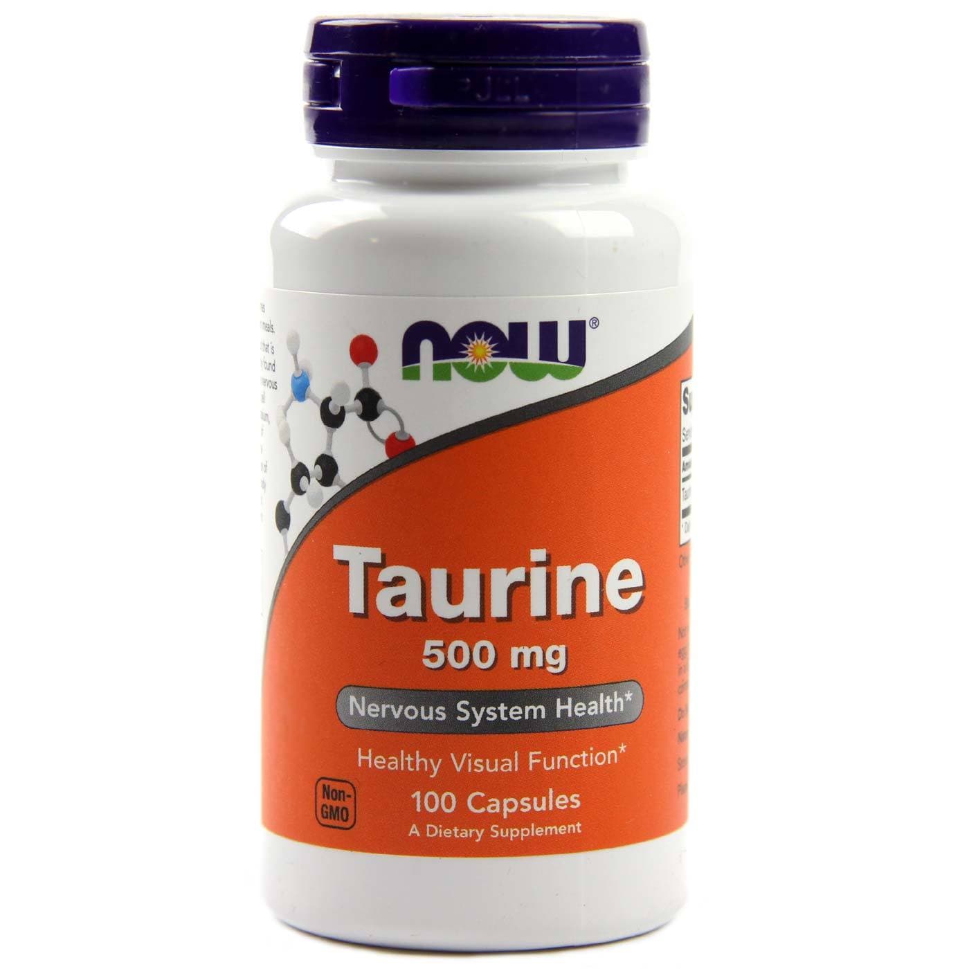 Таурин NOW Taurine 500 мг 100 капс