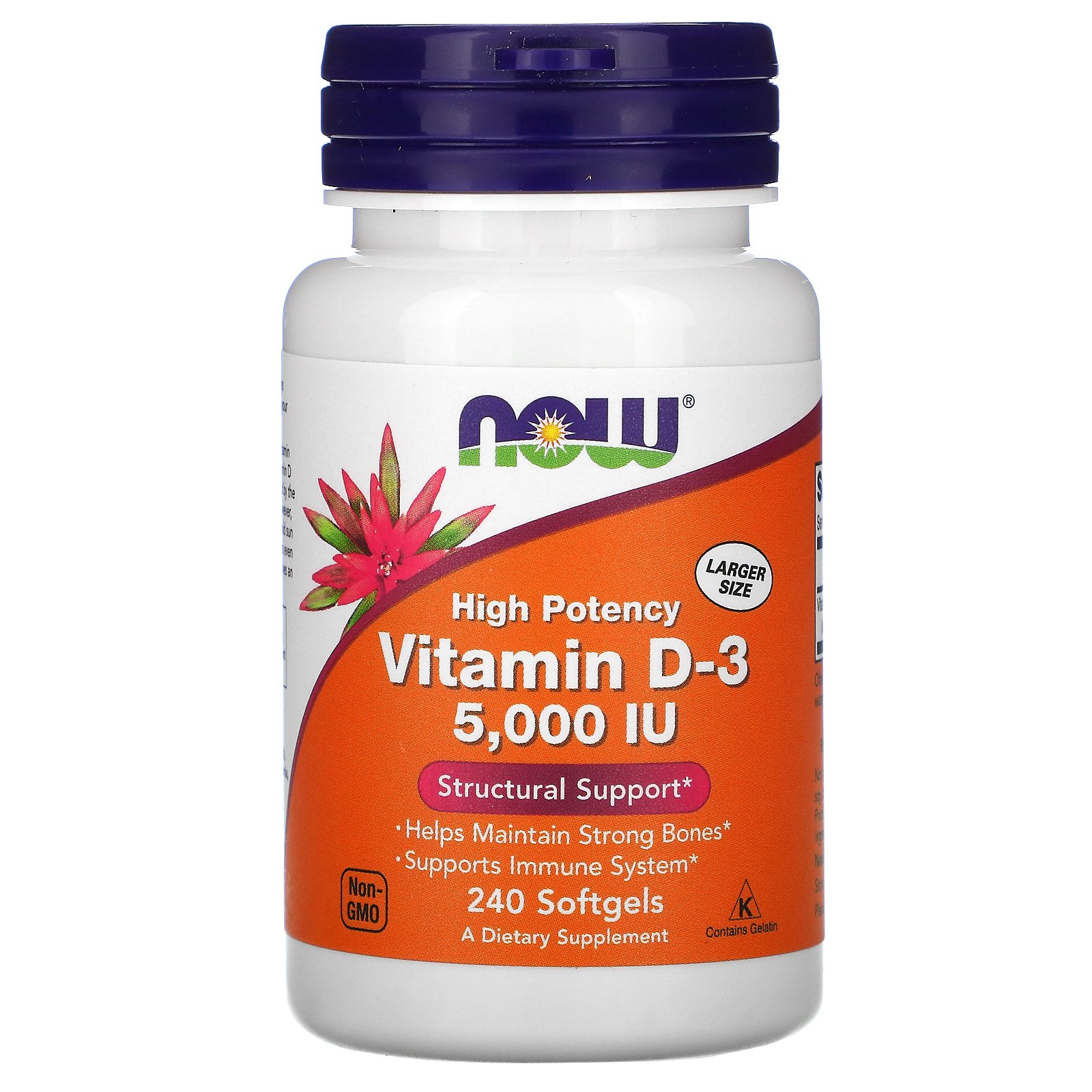 Витамин Д3 NOW Vitamin D-3 5000 ME 240 caps